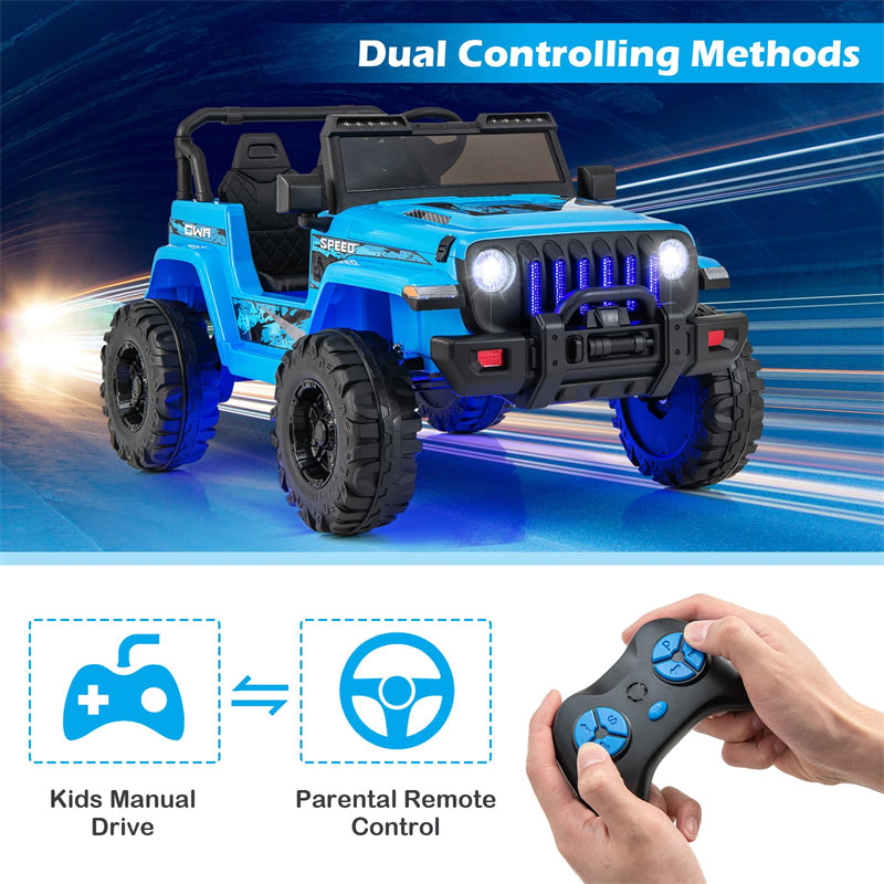 Kids Ride on Jeep Truck 12V Battery Powered Electric Vehicle with 2.4G Remote Control