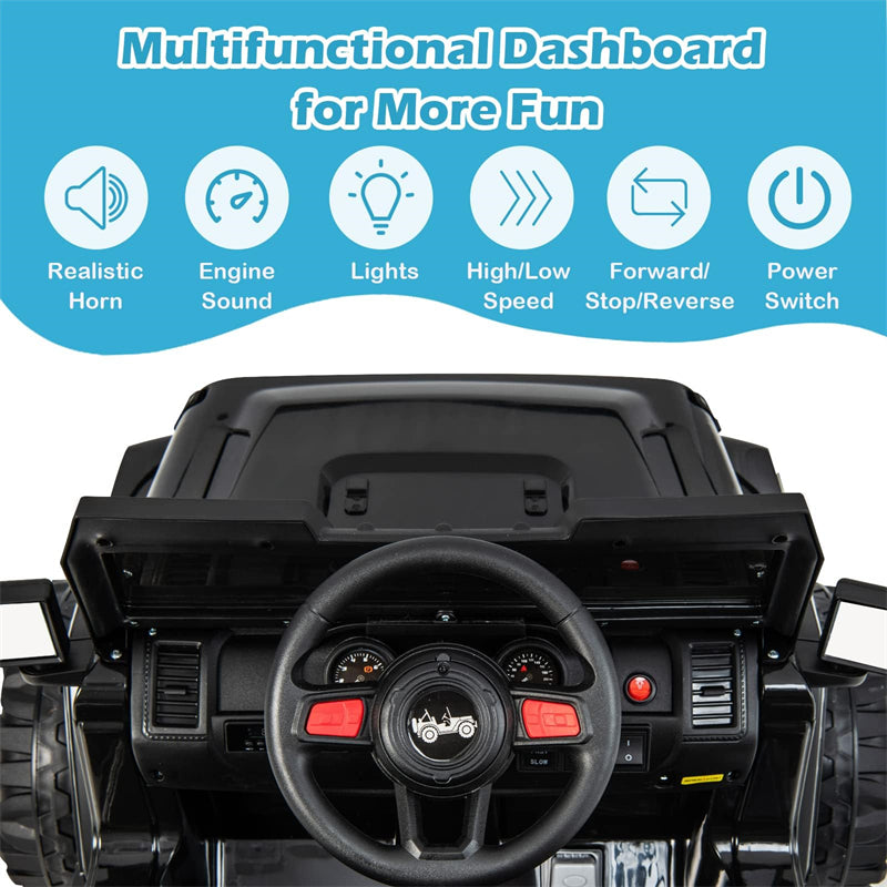 Kids Ride on Jeep Truck 12V Battery Powered Electric Vehicle with 2.4G Remote Control