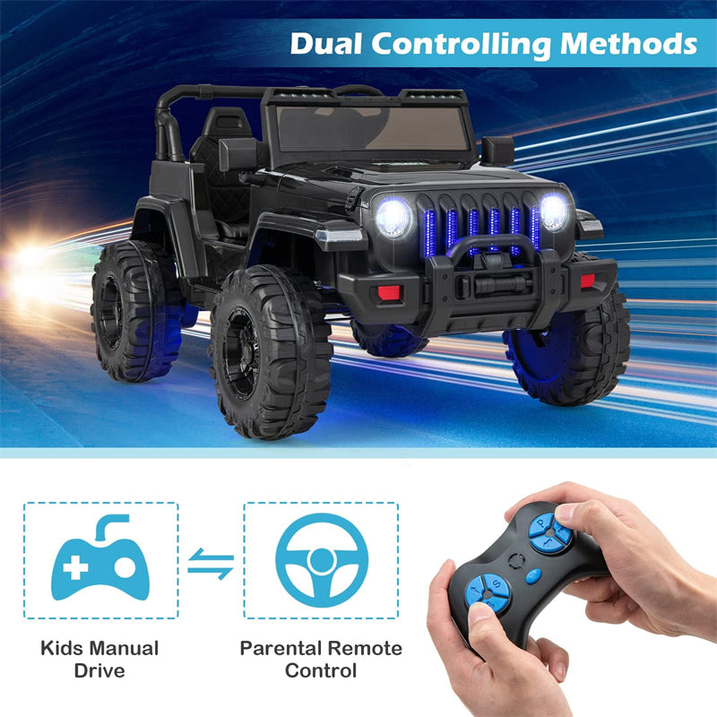 Kids Ride on Jeep Truck 12V Battery Powered Electric Vehicle with 2.4G Remote Control
