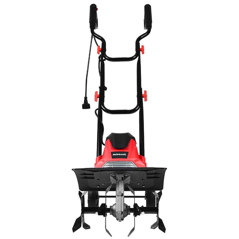 Electric Tiller, Corded Power Cultivator with Foldable Handle, 9" Tilling Depth, 4/6 Tines, Garden Rototiller Tool for Lawn Soil Digging