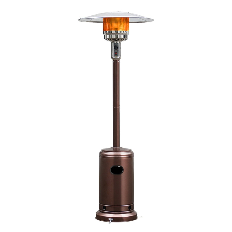 50,000 BTU Propane Patio Heater, Standing Stainless Steel Outdoor Heater with Wheels, Triple Protection, CSA Certified for Deck & Commercial