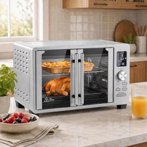 25L/26.4 QT Air Fryer Toaster Oven w/Dual French Doors