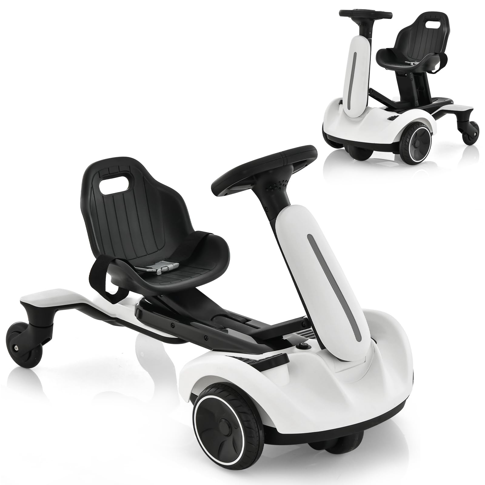 Kids Ride On Drift Car with 360° Spin & 2 Adjustable Heights , 6V Battery Powered Electric Vehicle Toddler Ride On Car Toy Gift