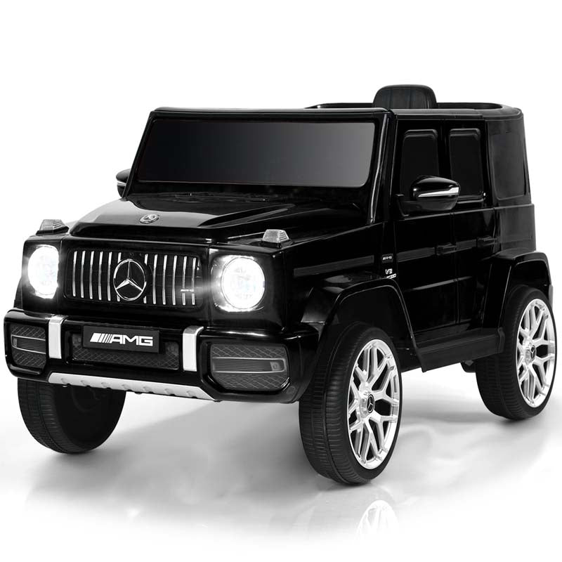 12V Kids Ride On Car, Licensed Mercedes-Benz G63 Battery Powered Electric Toy Car with Spring Suspension