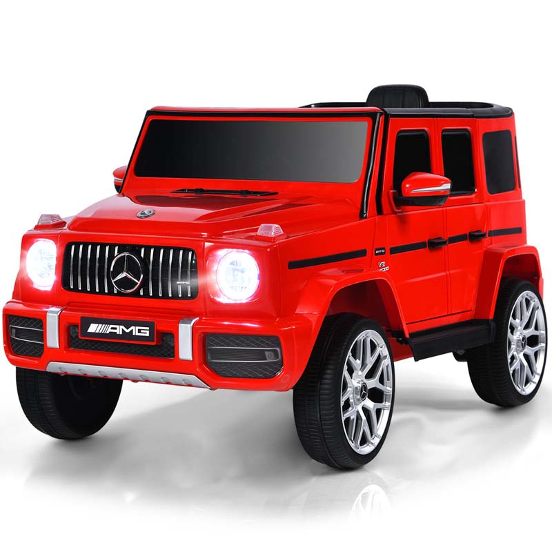 12V Kids Ride On Car, Licensed Mercedes-Benz G63 Battery Powered Electric Toy Car with Spring Suspension