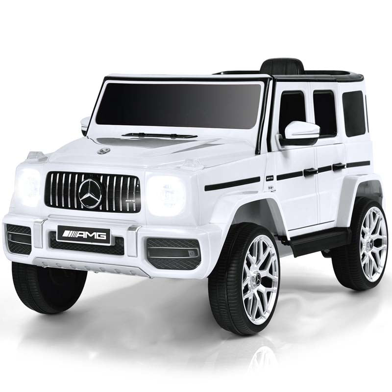 12V Kids Ride On Car, Licensed Mercedes-Benz G63 Battery Powered Electric Toy Car with Spring Suspension