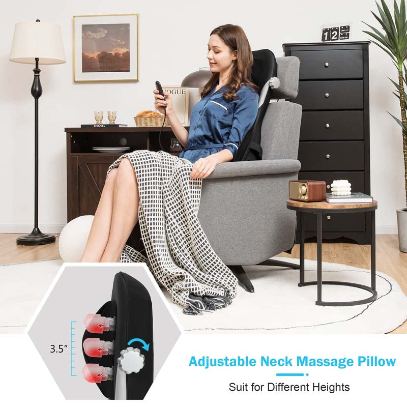 Electric Massage Chair Cushion Shiatsu Full Back Massager Neck Massage Pad with Heat, Car Seat Massager for Home Office
