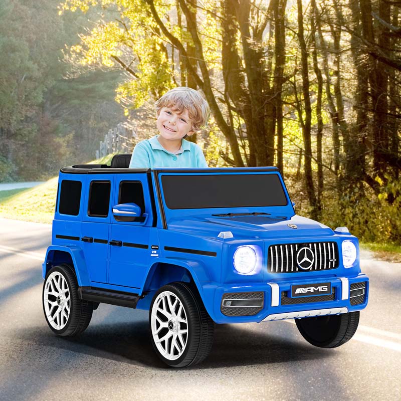 12V Kids Ride On Car, Licensed Mercedes-Benz G63 Battery Powered Electric Toy Car with Spring Suspension