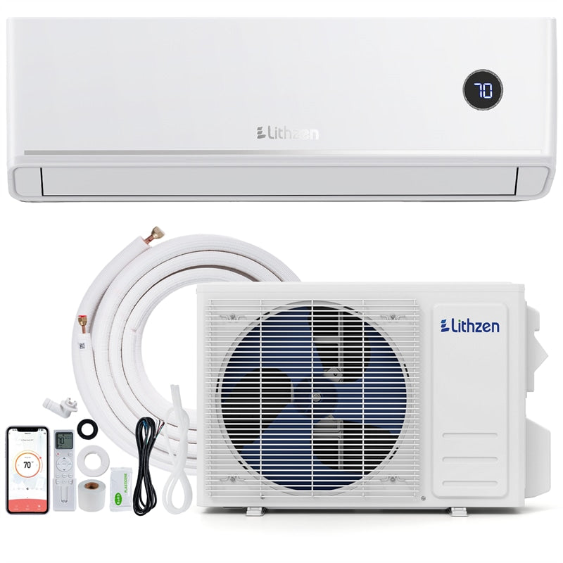 12000 BTU 18.1 SEER2 Mini Split Air Conditioner & Heater, WiFi Alexa Enabled Inverter Ductless AC & Heat Pump System, Cools Up to 600 Sq Ft
