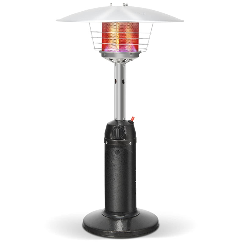 13,000 BTU Portable Tabletop Propane Patio Heater, Stainless Steel LP Gas Heater with Weighted Base & Adjustable Thermostat for Backyard, Restaurant