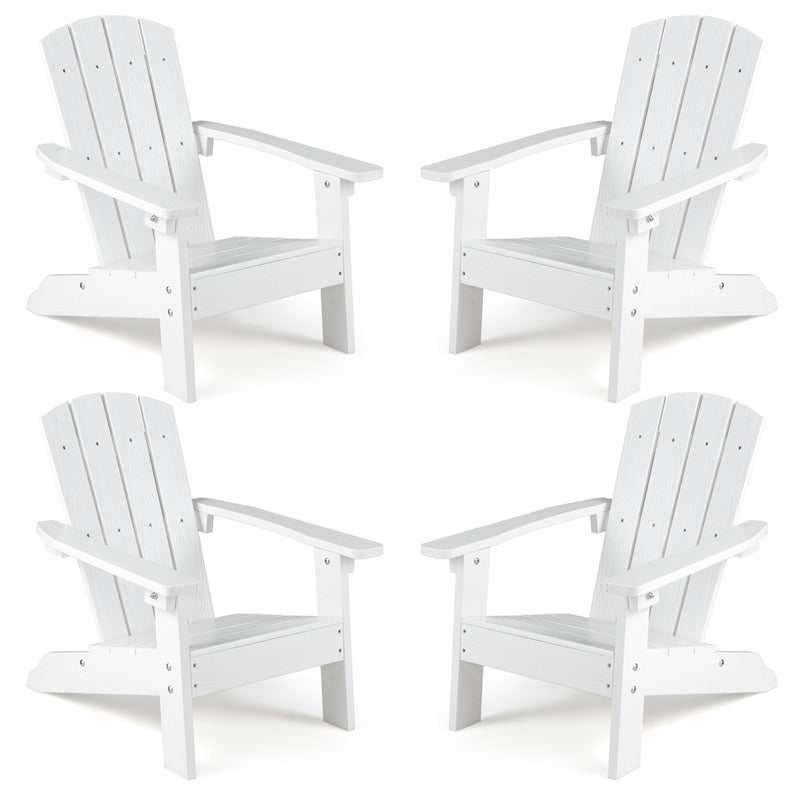 Kids Adirondack Chair, All-Weather HIPS Outdoor Chair with Ergonomic High Backrest & Armrests, Toddler Lawn Patio Seat for Ages 3-8