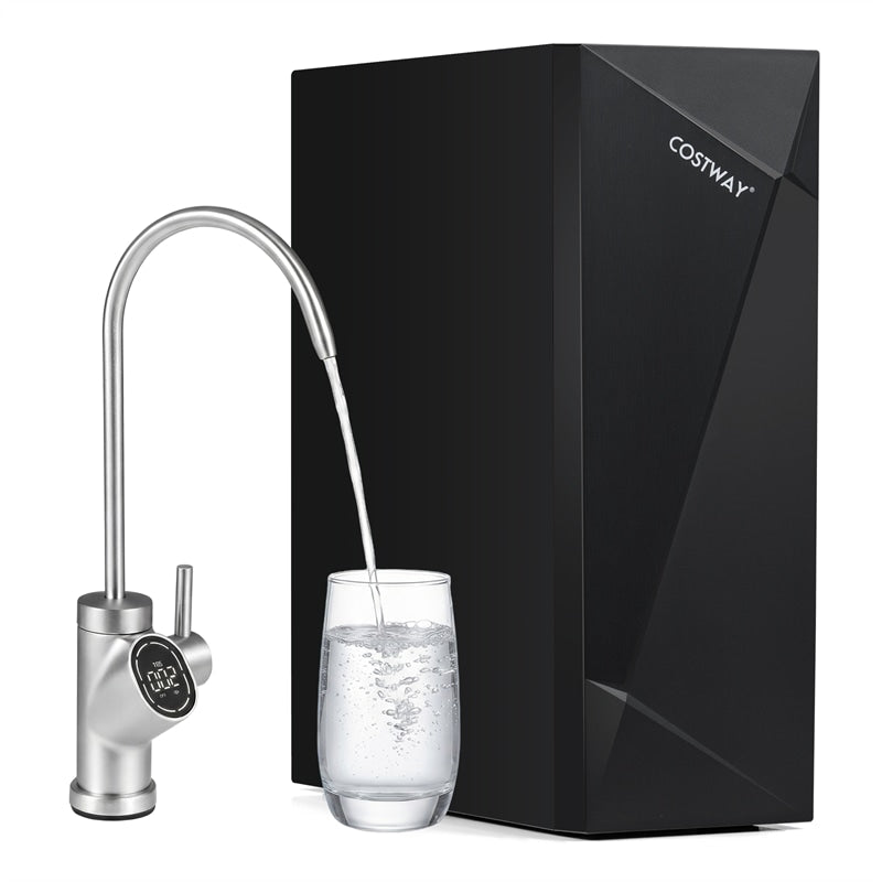 AW-RB20 Alkaline PH+ Reverse Osmosis Water Filter, 8-Stage 800 GPD Tankless Under Sink RO System, Smart LED Faucet, 2:1 Pure to Drain Ratio