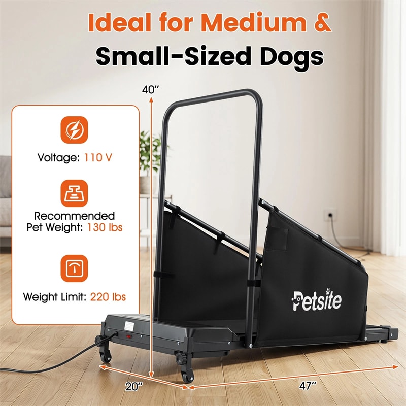 Dog Treadmill for Small Medium Dogs, Indoor Pet Running Machine with Remote Control & LCD Display, Quiet Walking Pad 220 LBS Dog Exercise Equipment