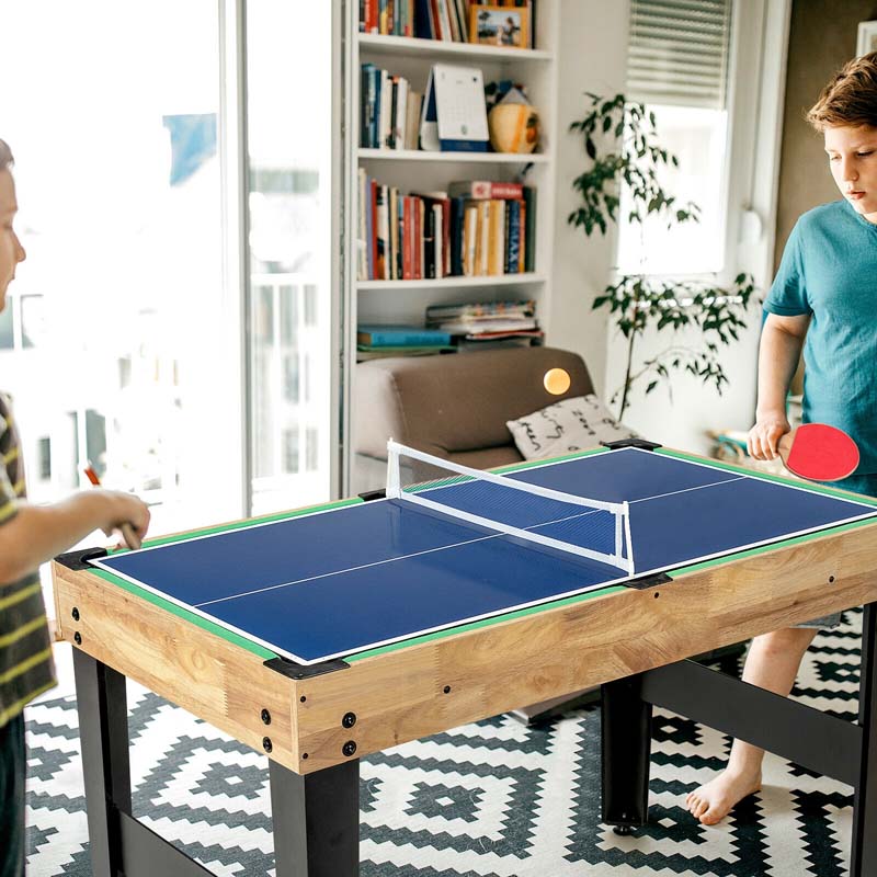 10-in-1 Multi Game Table Set, Combo Game Table with Air Hockey, Foosball, Table Tennis, Pool, Bowling & Board Games for Adults Family, Home Game Room