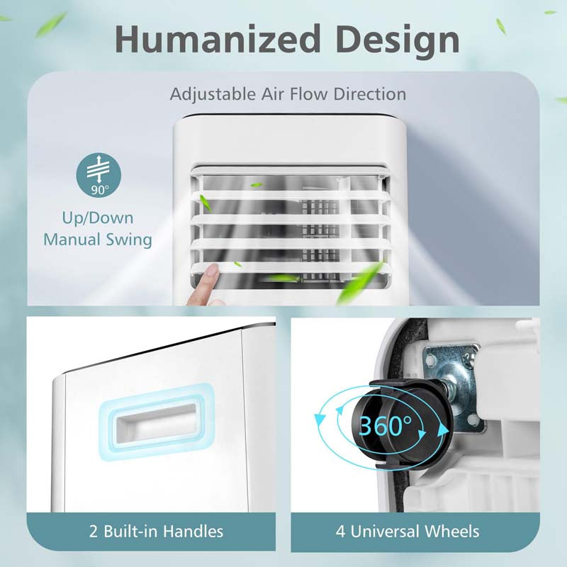 10000 BTU Portable Air Conditioner, 3-in-1 Quiet AC Unit with Fan & Dehumidifier, Sleep Mode, 24H Timer, Window Kit for Rooms up to 350 Sq. Ft