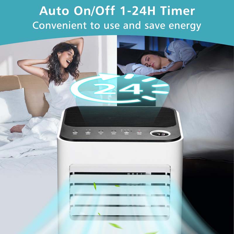 10000 BTU Portable Air Conditioner, 3-in-1 Quiet AC Unit with Fan & Dehumidifier, Sleep Mode, 24H Timer, Window Kit for Rooms up to 350 Sq. Ft