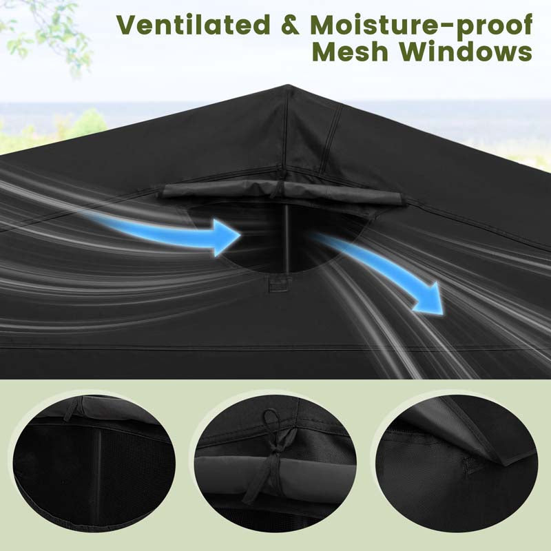 Heavy Duty Motorcycle Shed, Waterproof Motorbike Storage Garage Tent with 600D Oxford Fabric & Roll-up Mesh Ventilation Window, 136" x 54" x 75"