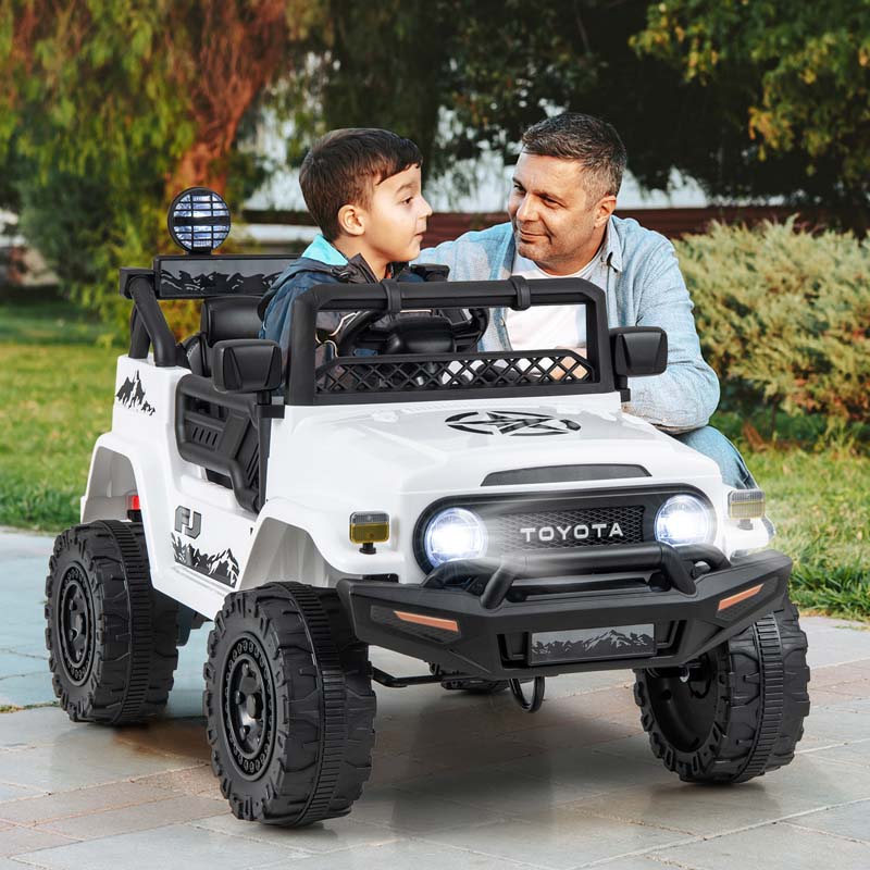 Licensed Toyota FJ Cruiser Kids Ride on Truck, 12V 7Ah Battery Powered Electric Toy Car w/Remote Control, Shock Suspension