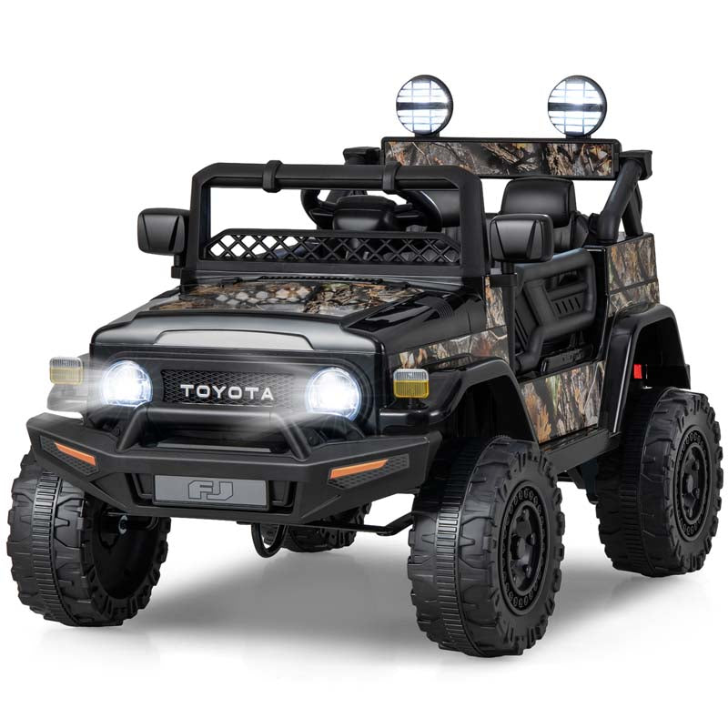 Licensed Toyota FJ Cruiser Kids Ride on Truck, 12V 7Ah Battery Powered Electric Toy Car w/Remote Control, Shock Suspension