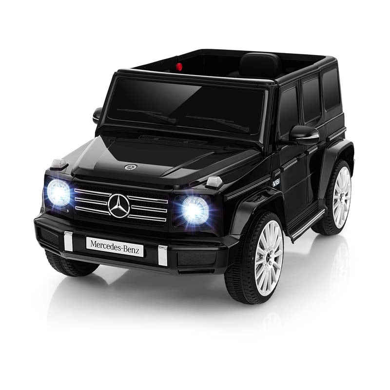 Licensed Mercedes Benz G500 Kids Ride On Car Truck with Rocking Mode, 12V Battery Powered 4WD G Wagon Electric Toy Vehicle