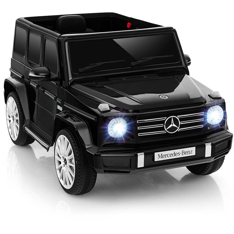 Licensed Mercedes Benz G500 Kids Ride On Car Truck with Rocking Mode, 12V Battery Powered 4WD G Wagon Electric Toy Vehicle