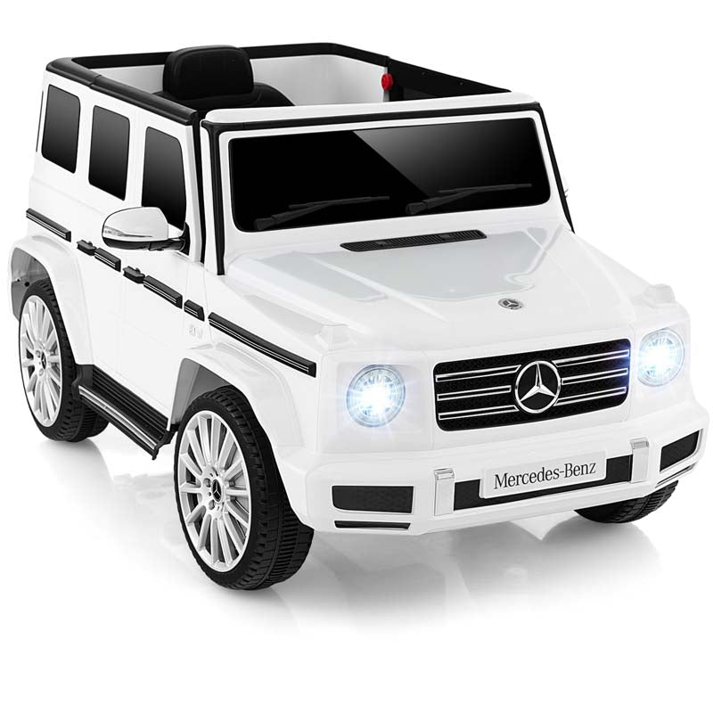 Licensed Mercedes Benz G500 Kids Ride On Car Truck with Rocking Mode, 12V Battery Powered 4WD G Wagon Electric Toy Vehicle