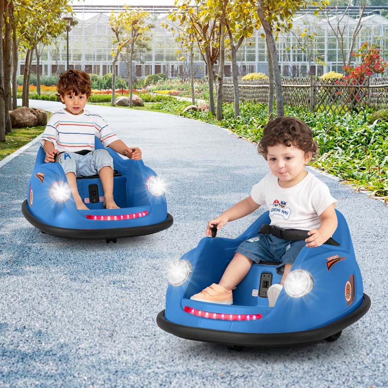 12V Electric Kids Ride on Bumper Car with Remote Control, 360° Spin & LED Lights, Battery Powered Baby Bumping Toy Car for Toddlers Ages 2-5