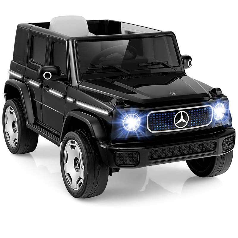 12V 4WD Kids Ride On Car, Licensed Mercedes-Benz EQG Battery Powered Electric Vehicle with Remote Control & Music