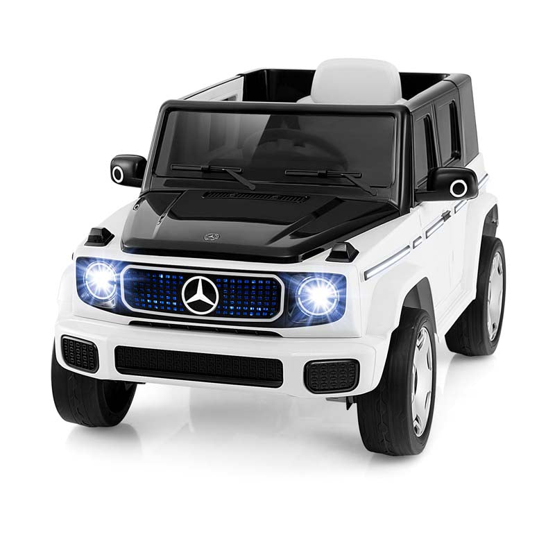 12V 4WD Kids Ride On Car, Licensed Mercedes-Benz EQG Battery Powered Electric Vehicle with Remote Control & Music