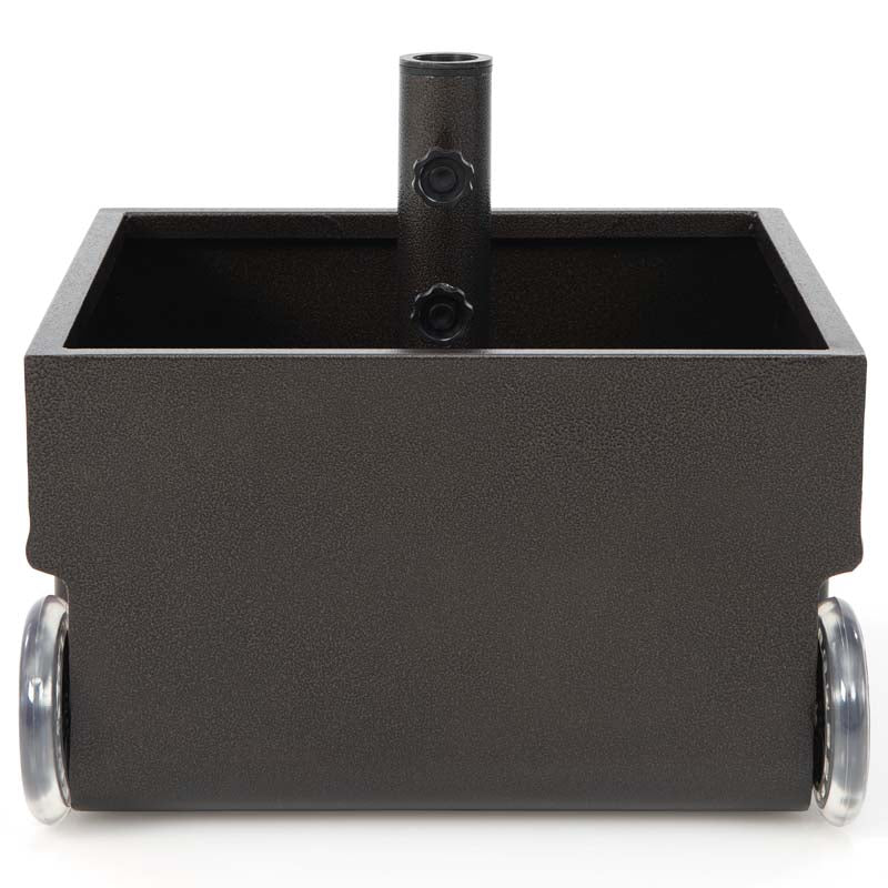 170 lbs 2-in-1 Patio Fillable Umbrella Base, Heavy Duty Umbrella Stand with Wheels, Planter Box & Drainage Hole for Patio Garden Poolside