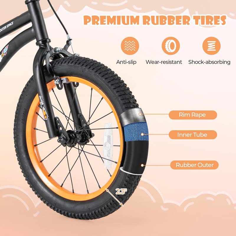 16" Kids Bike for 4-7 Years Old Girls Boys Sport Bicycle with Adjustable Saddle, Training Wheels, Reflectors