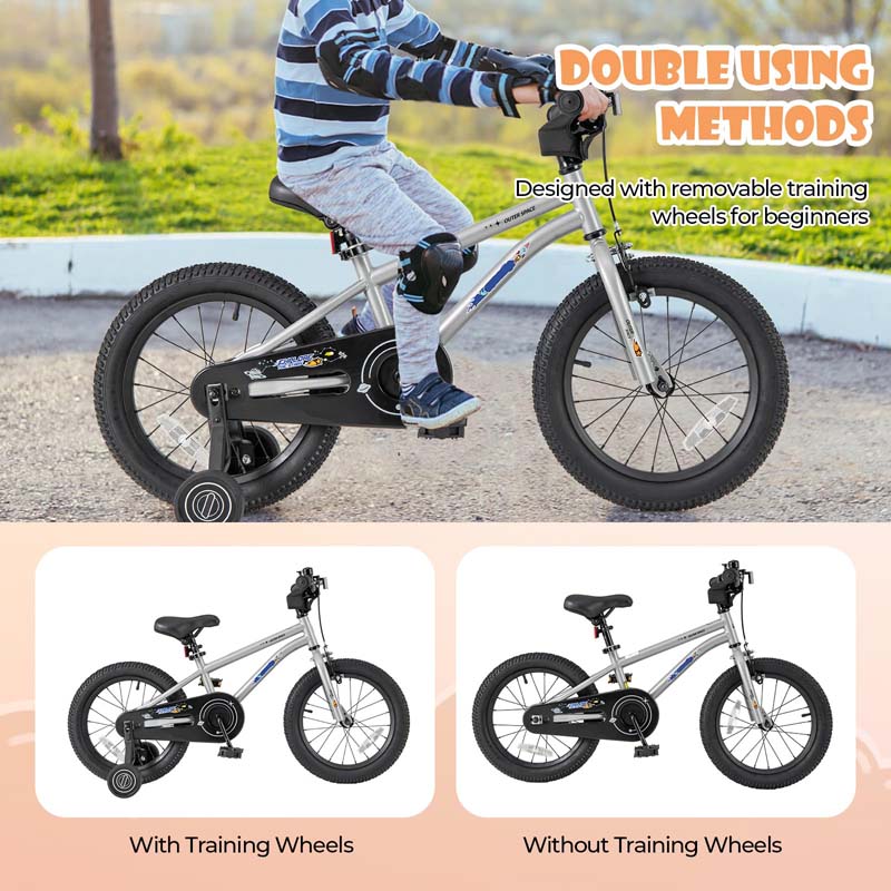 16" Kids Bike for 4-7 Years Old Girls Boys Sport Bicycle with Adjustable Saddle, Training Wheels, Reflectors