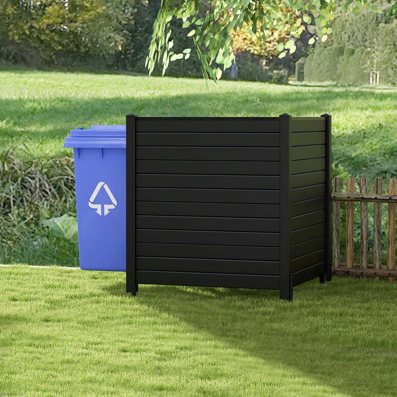2/4 Panels Air Conditioner Fence, 48"W x 48"H Outdoor Privacy Screen Decorative Trash Can Enclosure PVC Pickets for Garden Patio Lawn