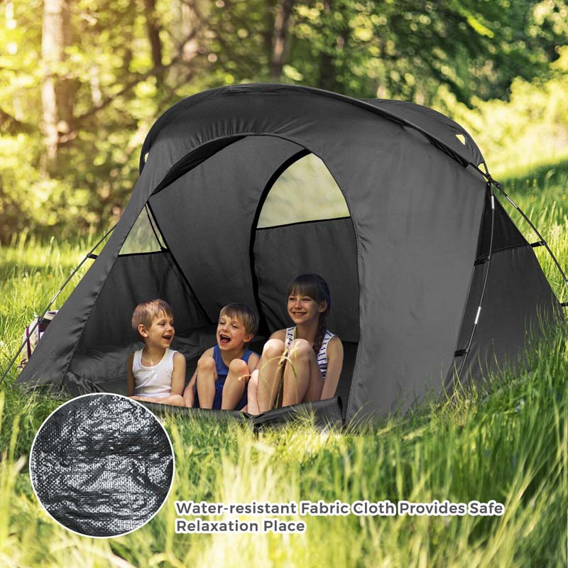 2-Person Folding Camping Tent Cot, 4-in-1 Elevated Off-Ground Tent with Mattress, Cover & Carrying Roller Bag for Hiking & Traveling