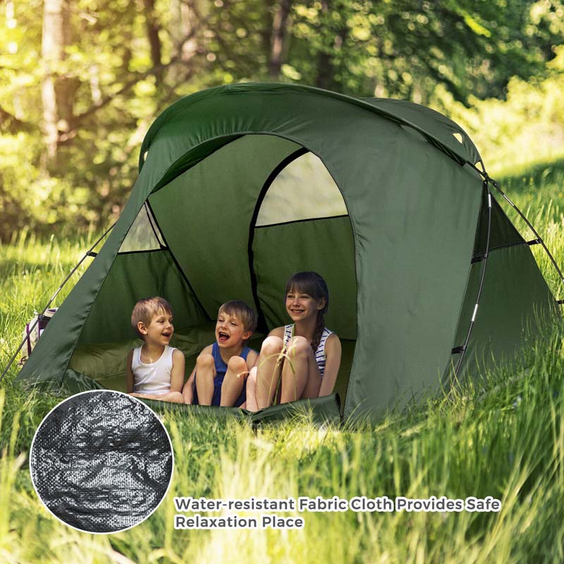 2-Person Folding Camping Tent Cot, 4-in-1 Elevated Off-Ground Tent with Mattress, Cover & Carrying Roller Bag for Hiking & Traveling