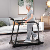 2.5 HP Walking Treadmill for Senior with Long Handrail, 300 lbs Capacity, Recovery Fitness Exercise Machine for Home with Pulse Sensors