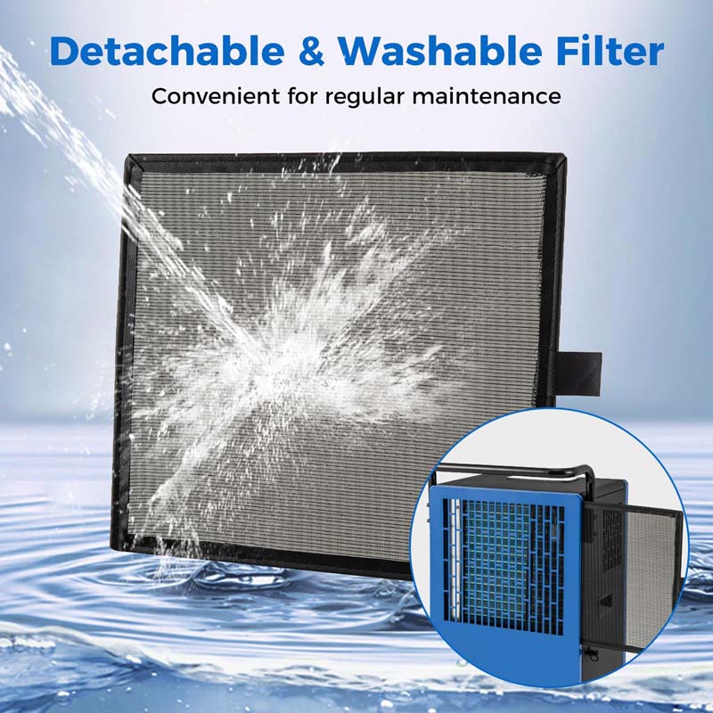 215 Pint Commercial Dehumidifier, 8000 Sq.Ft Industrial Dehumidifier with Drain Hose, 24H Timer & 4 Wheels for Basement, Warehouse, Water Damage