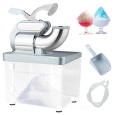 660LBS/H Commercial Ice Crusher, 300W ETL-Approved Stainless Steel Snow Cone Machine with Dual Blades & Safety Switch for Home Restaurant Bar