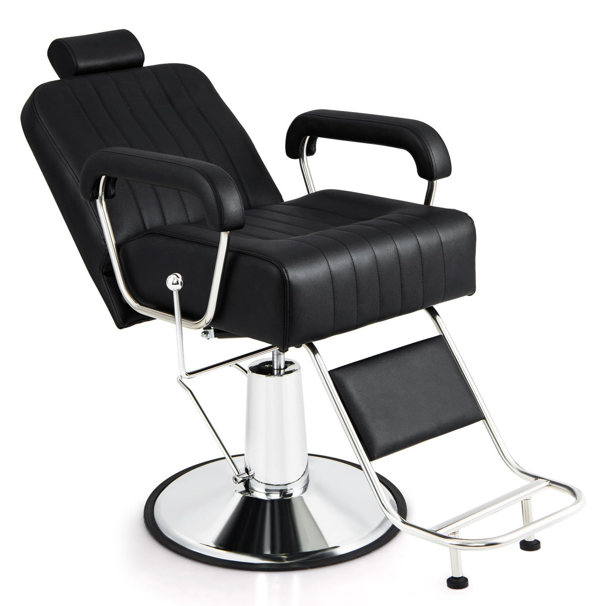 360° Swivel Hydraulic Salon Barber Chair for Hair Stylist w/Headrest & Recline Backrest, Spa Equipment Tattoo Chair Makeup Station