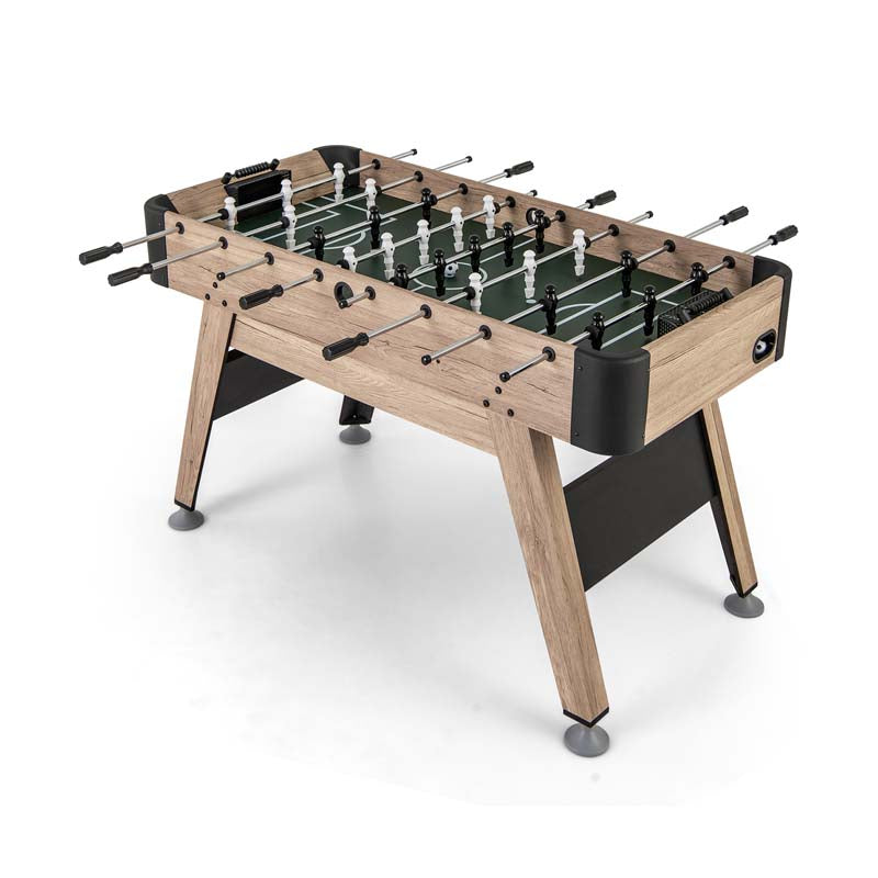 54" Wood Foosball Table, Full Size Arcade Soccer Game Table with 2 Balls & 26 Players for Adults, Family Party, Game Room, Office