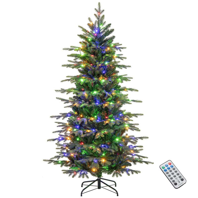 6/7.5/9 FT Pre-lit Artificial Christmas Tree with 260/380/560 Multicolor Lights, 714/1162/1770 Branch Tips, 11 Lighting Modes, Remote & Timer