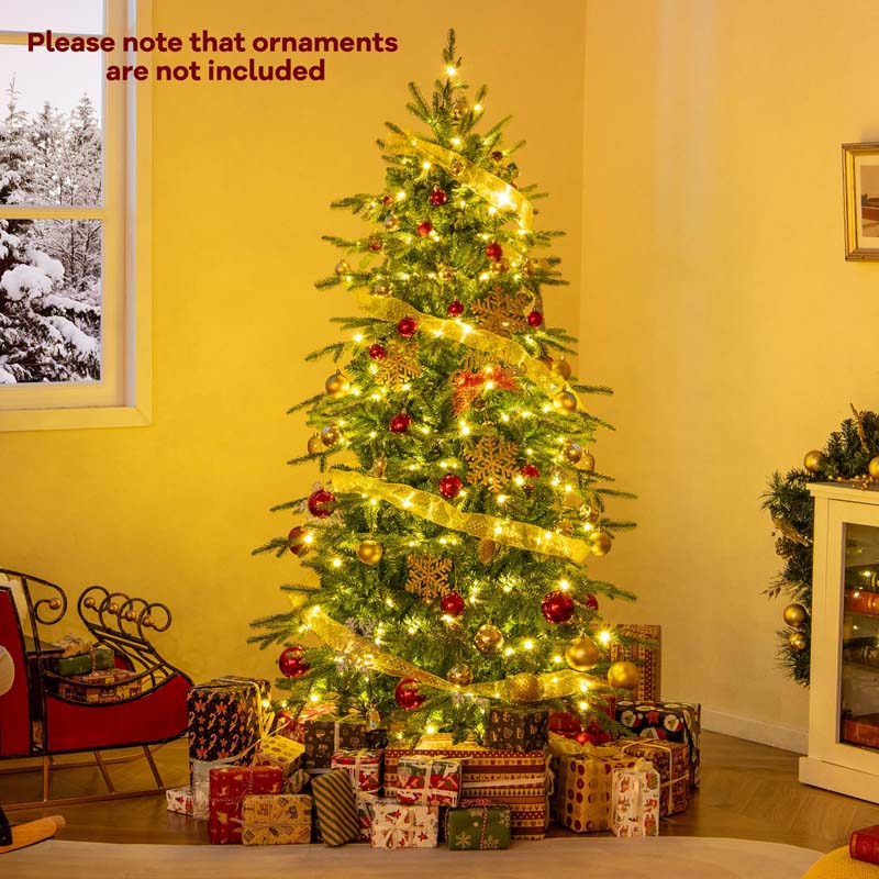 6/7.5/9 FT Pre-lit Artificial Christmas Tree with 260/380/560 Multicolor Lights, 714/1162/1770 Branch Tips, 11 Lighting Modes, Remote & Timer