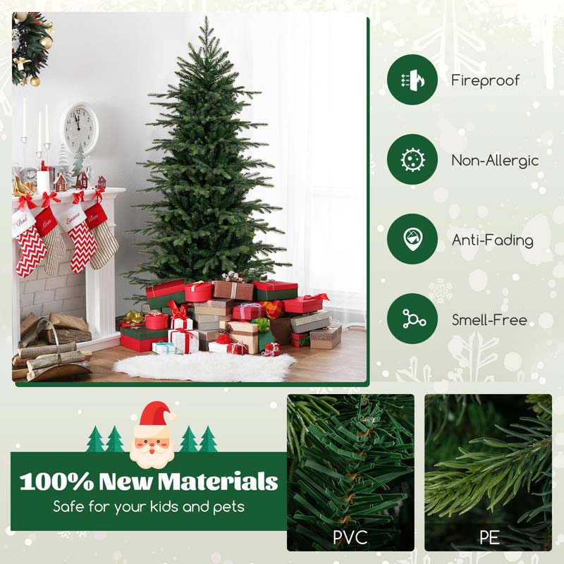 6/7.5/9 FT Pre-lit Artificial Christmas Tree with 260/380/560 Multicolor Lights, 714/1162/1770 Branch Tips, 11 Lighting Modes, Remote & Timer