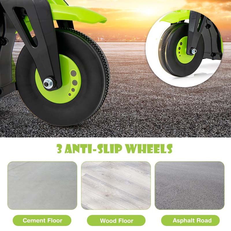 6V Kids Motorcycle w/Automatic Bubble Function & Music, 3-Wheel Vehicle Toy Electric Ride-On Car for Toddlers Ages 3+