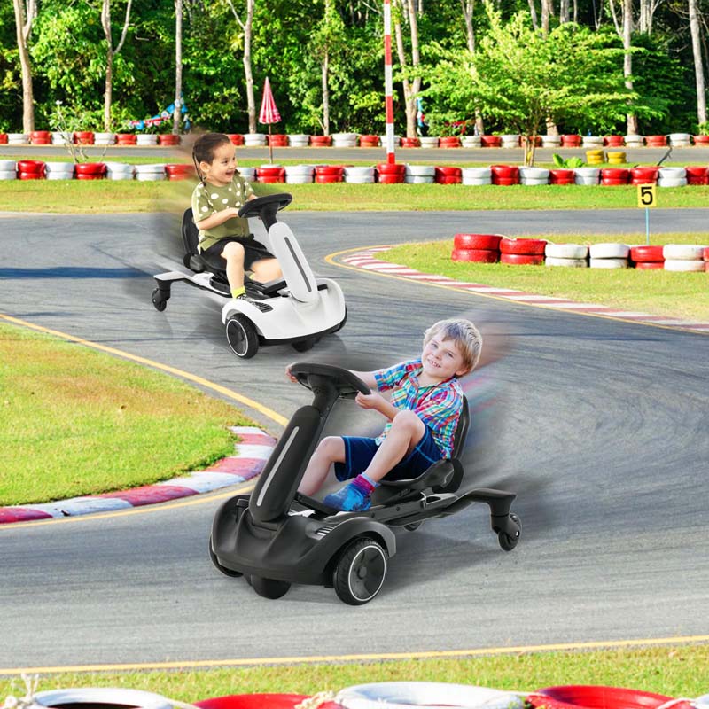 Kids Ride On Drift Car with 360° Spin & 2 Adjustable Heights , 6V Battery Powered Electric Vehicle Toddler Ride On Car Toy Gift