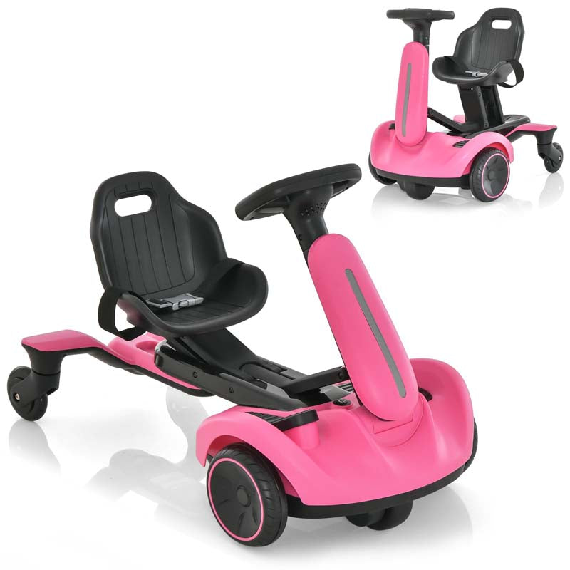 Kids Ride On Drift Car with 360° Spin & 2 Adjustable Heights , 6V Battery Powered Electric Vehicle Toddler Ride On Car Toy Gift