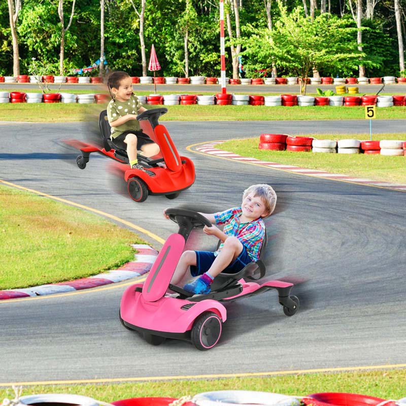Kids Ride On Drift Car with 360° Spin & 2 Adjustable Heights , 6V Battery Powered Electric Vehicle Toddler Ride On Car Toy Gift
