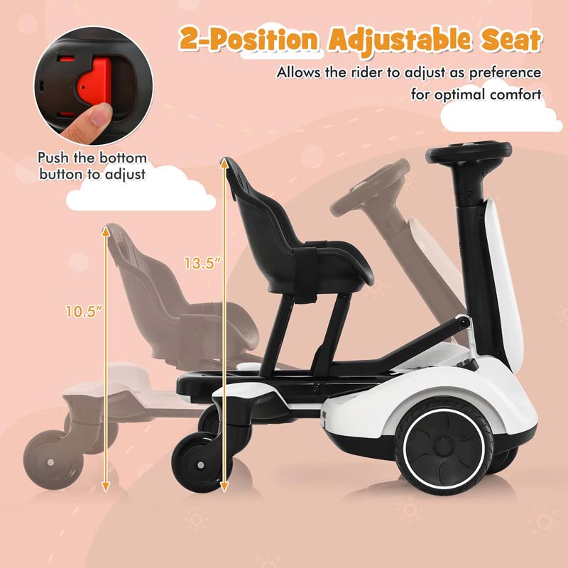 Kids Ride On Drift Car with 360° Spin & 2 Adjustable Heights , 6V Battery Powered Electric Vehicle Toddler Ride On Car Toy Gift