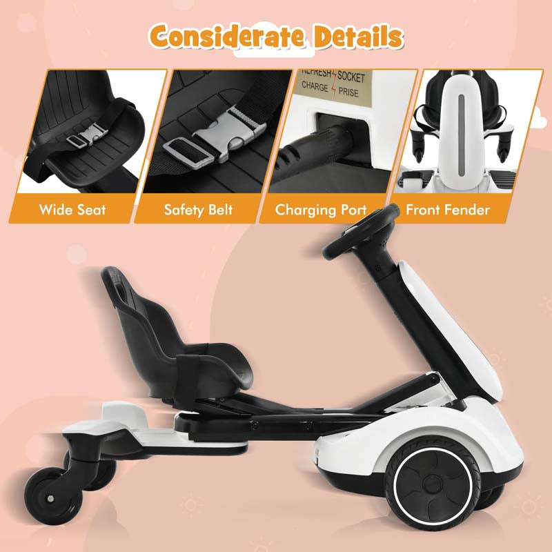Kids Ride On Drift Car with 360° Spin & 2 Adjustable Heights , 6V Battery Powered Electric Vehicle Toddler Ride On Car Toy Gift