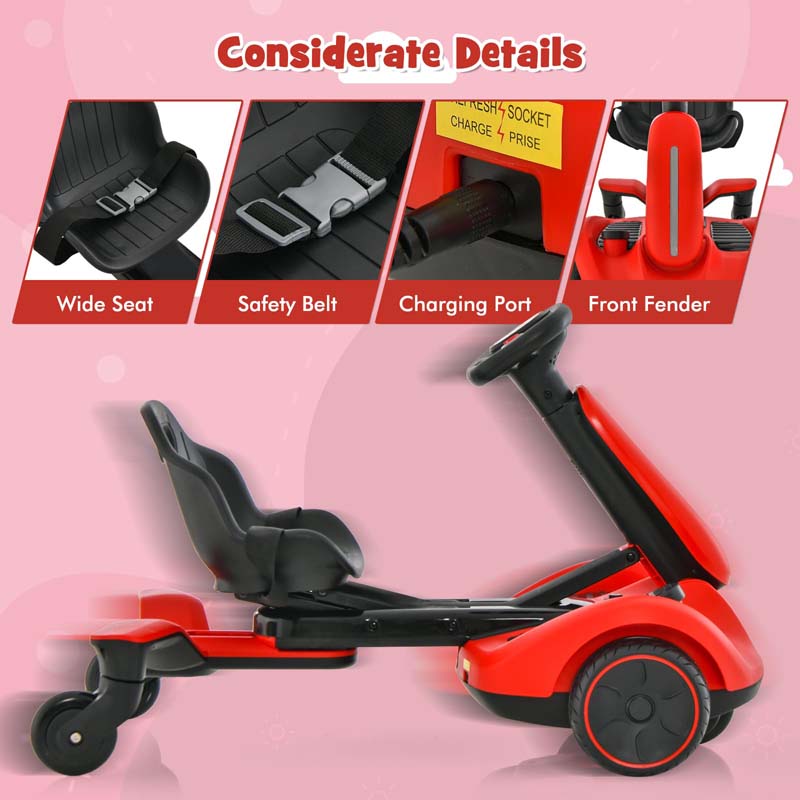 Kids Ride On Drift Car with 360° Spin & 2 Adjustable Heights , 6V Battery Powered Electric Vehicle Toddler Ride On Car Toy Gift